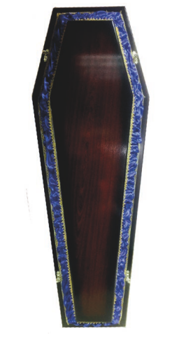 Гроб Б-6 комбинированый синий