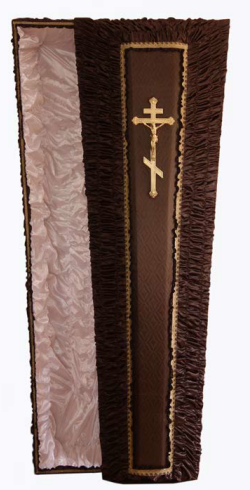 Гроб жатка атлас коричневый