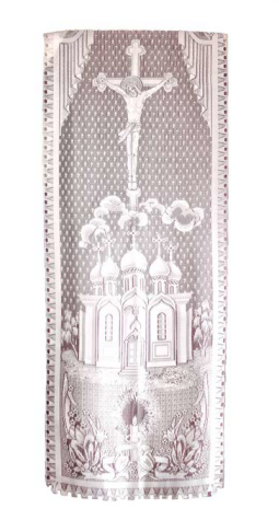 Покрывало тюль с церковной символикой
