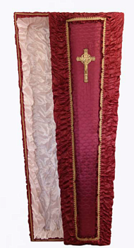 Гроб жатка атлас бордо