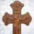 Крест «Резной №1» (орех / бронза)