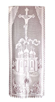 Покрывало тюль с церковной символикой