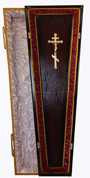 Гроб (Б-4 комбинированный) бордо, синий